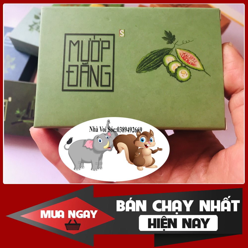 [Chính hãng] Xà Phòng Xà bông Mướp Đắng Organic sạch mát da, sát khuẩn, ngừa mụn lưng, rôm sảy mề đay dạng sáp (100gr) 