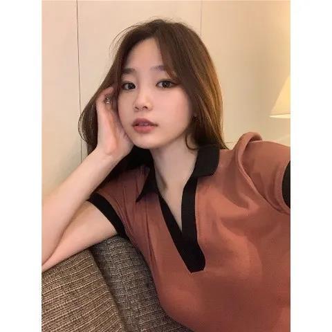 Áo Thun Cổ Polo Tay Ngắn Dáng Ôm Dễ Phối Đồ Thời Trang Mùa Hè Cho Nữ