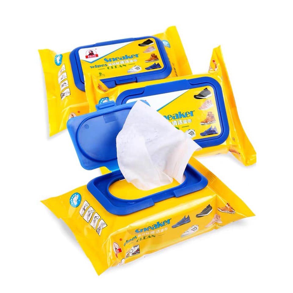 Khăn Giấy Ướt Vệ Sinh Giày Sneaker Siêu Sạch (Dụng Cụ Vệ Sinh Giày, Sneaker Wipes, Giấy Lau Giày,..)