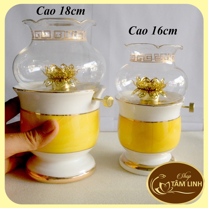 Đèn Dầu Thờ Cúng Gốm Sứ Cao Cấp