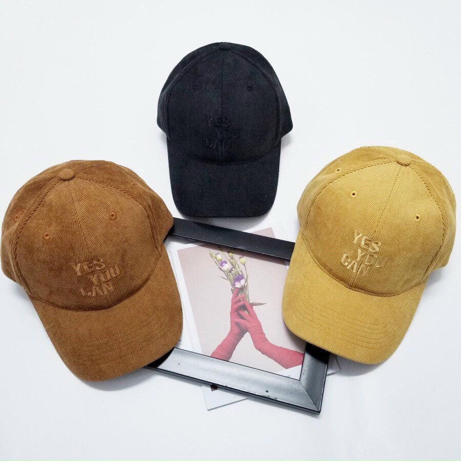 Mũ lưỡi trai ❤️Nón kết thêu chữ Yes You Can phong cách Ulzzang form unisex nam nữ AQ STORE