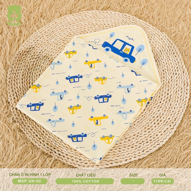 Chăn Ủ Cotton Mipbi In Hoạ Tiết Dễ Thương Cho Bé Sơ Sinh