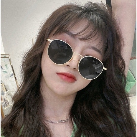 Kính mát  nam nữ phong cách Hàn Quốc, kính râm mắt tròn chống tia UV đẹp sang trọng giá rẻ LUMINA 209