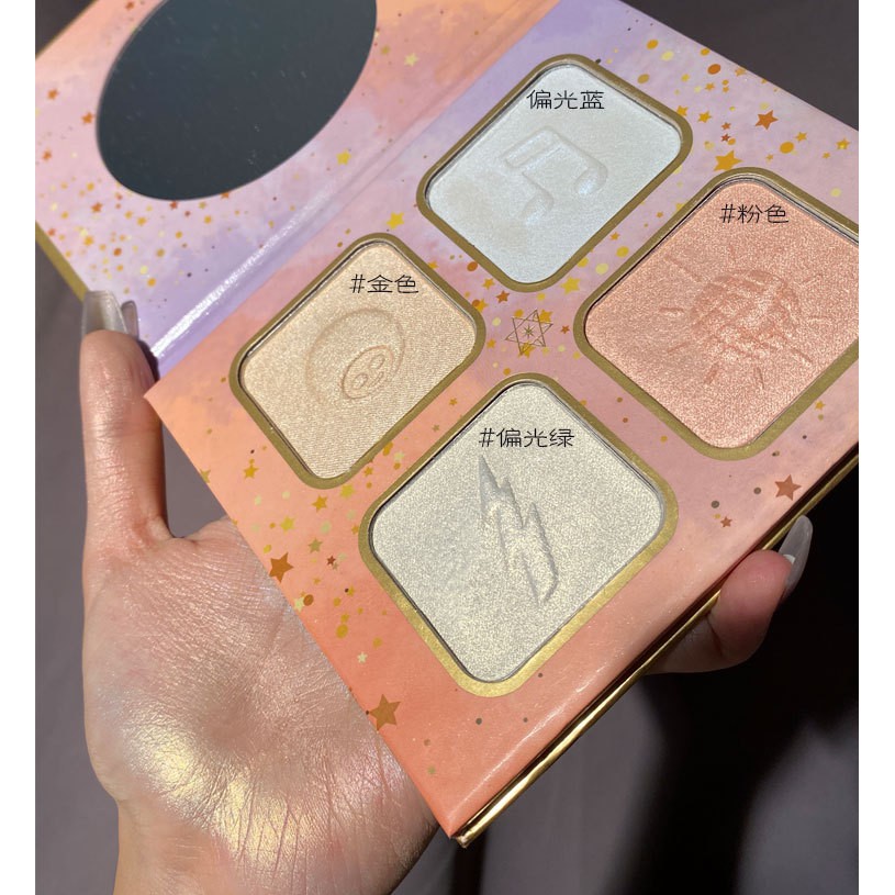 Phấn bắt sáng nhũ hilight 4 tông màu make up toàn diện Herorange Senabeauty | BigBuy360 - bigbuy360.vn