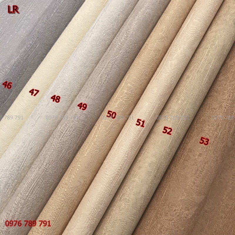 Giấy Dán Tường Phòng Khách Xước Tom Gỗ Màu Vàng LR50 Lụa Không Keo Khổ 10m x 53cm