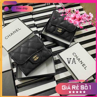 Ví nữ mini cao cấp màu đen hàng full box