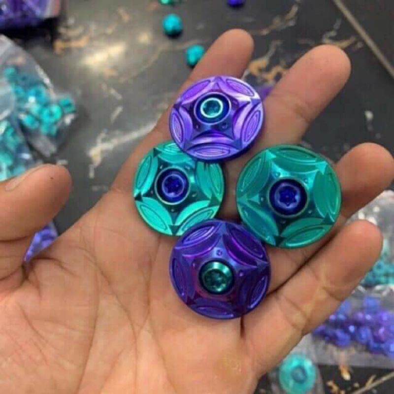 Cặp gù Gr5 lục bảo&amp;xanh tím