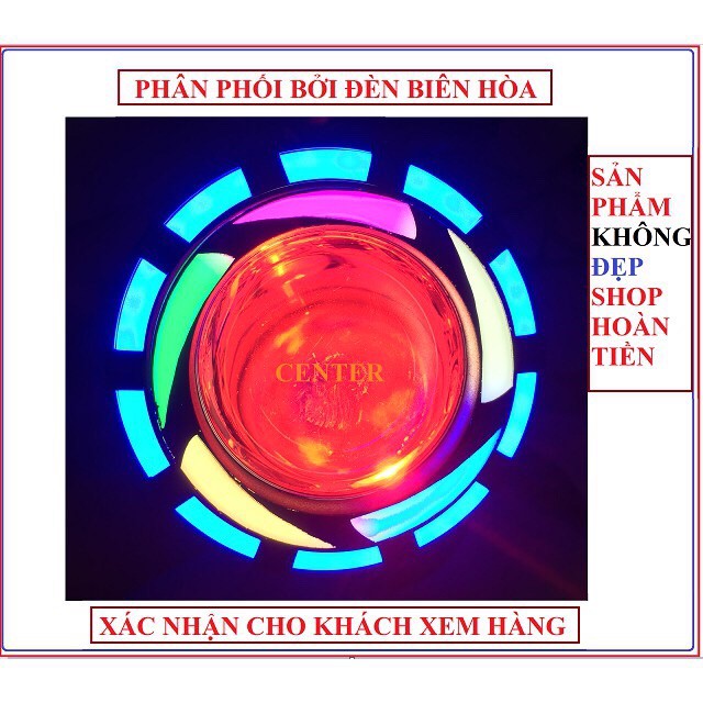 Đèn bi cầu 3 tầng viền ngũ sắc K1