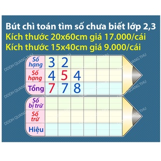 Bút chì tìm số chưa biết