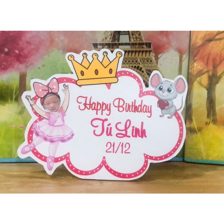 hình in Chibi trang trí tiệc sinh nhật, happy birthday, thôi nôi, đầy tháng theo yêu cầu cho bé trai, bé gái,bạn bè M030