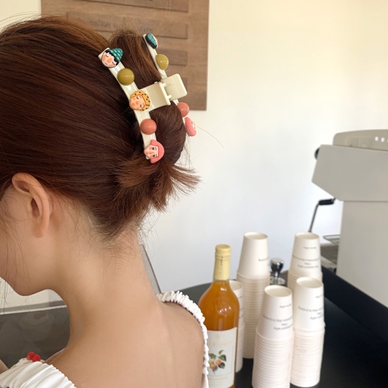 Kẹp Tóc Hình Chú Hề Hoạt Hình Vui Nhộn Phong Cách Hàn Quốc