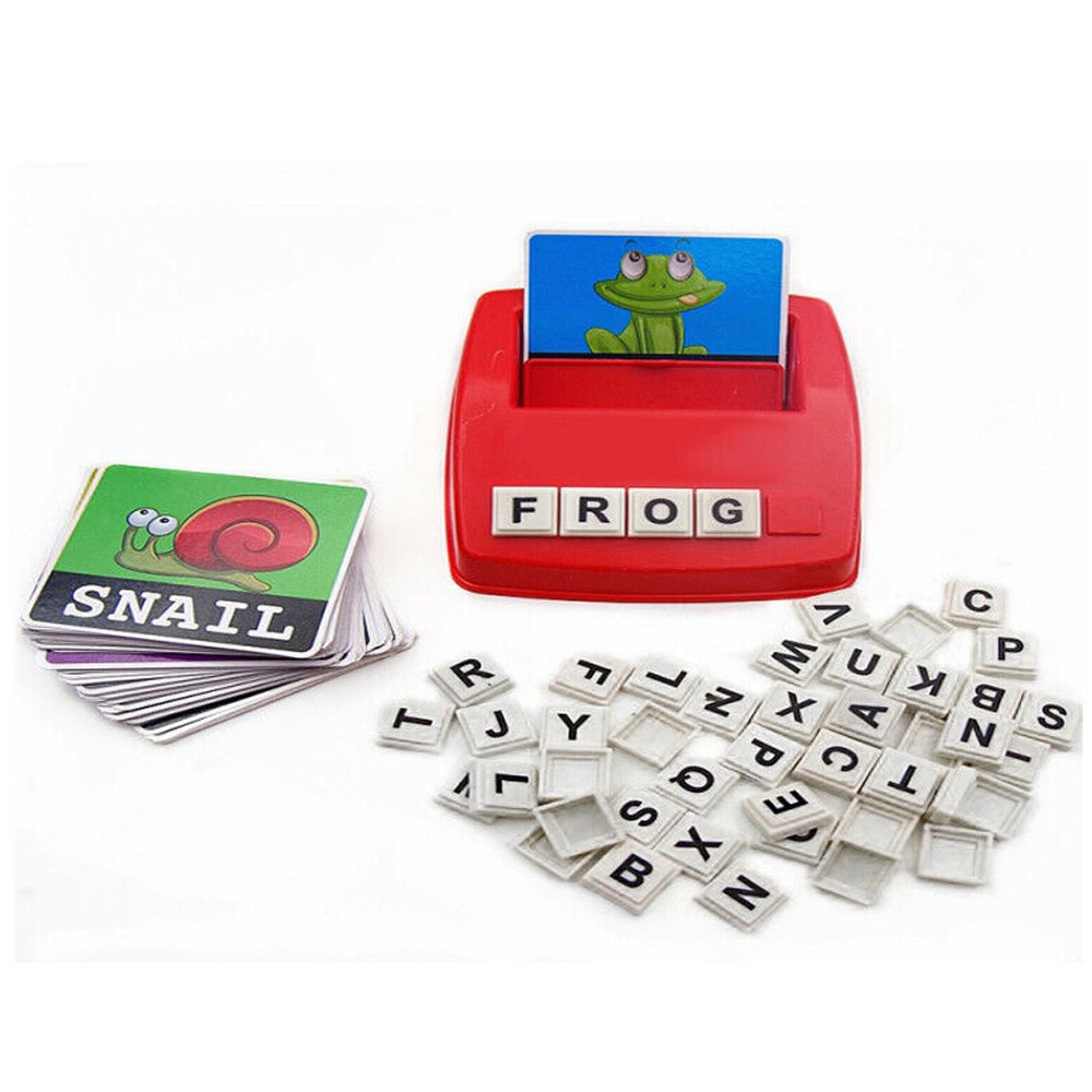 For Kids English Word Learning Machine Puzzle Toy Letters Card Spelling Game Toys  Educational Toy