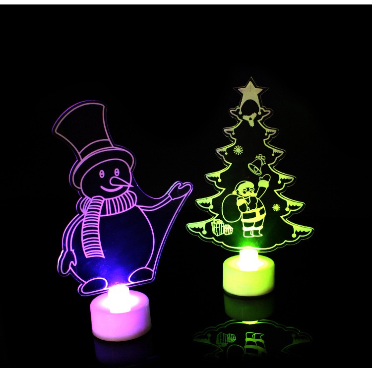 Đồ Chơi Đèn LED Ban Đêm Bằng Acrylic Họa Tiết Hoạt Hình Ba Chiều Phát Sáng