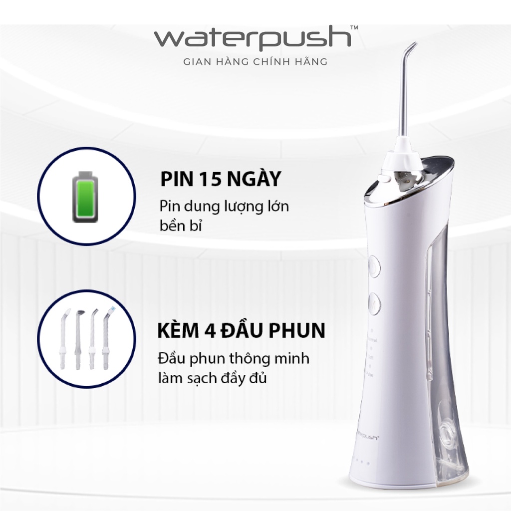 Máy tăm nước cao cấp WaterPush 2203 - Áp lực mạnh -  Thiết kế tinh tế - 1 đổi 1 trong 12 tháng