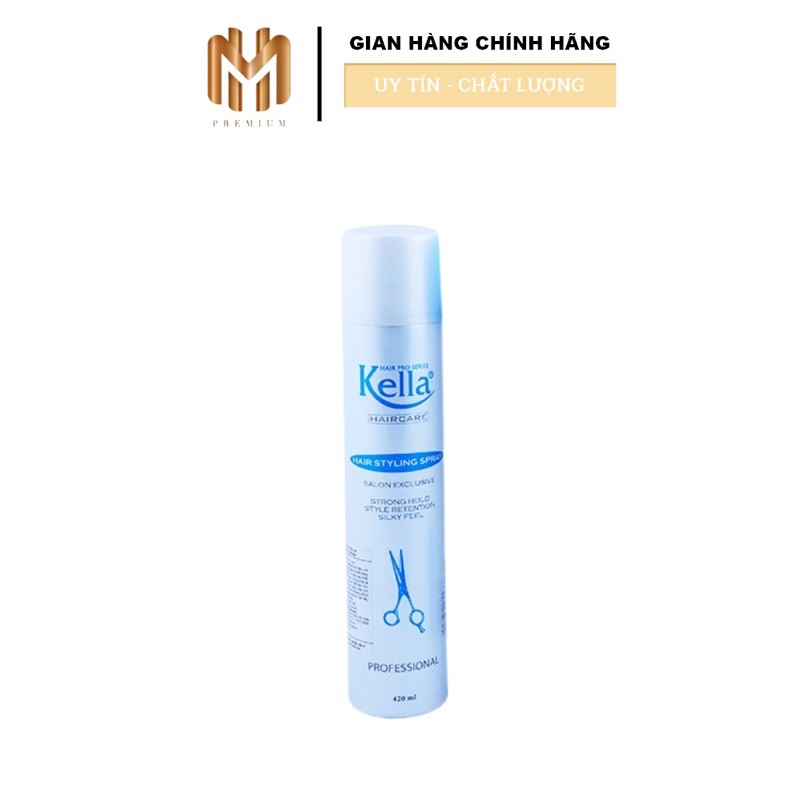 Keo xịt tóc Kella mềm giúp tạo kiểu và giữ nếp 420ml