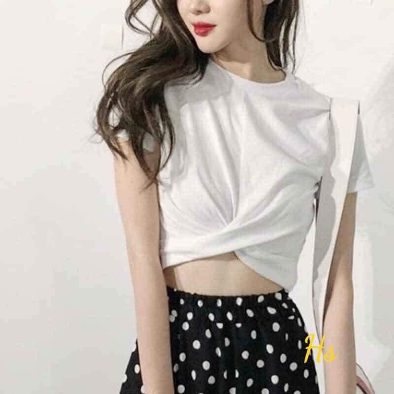 Áo croptop xoắn eo HS6