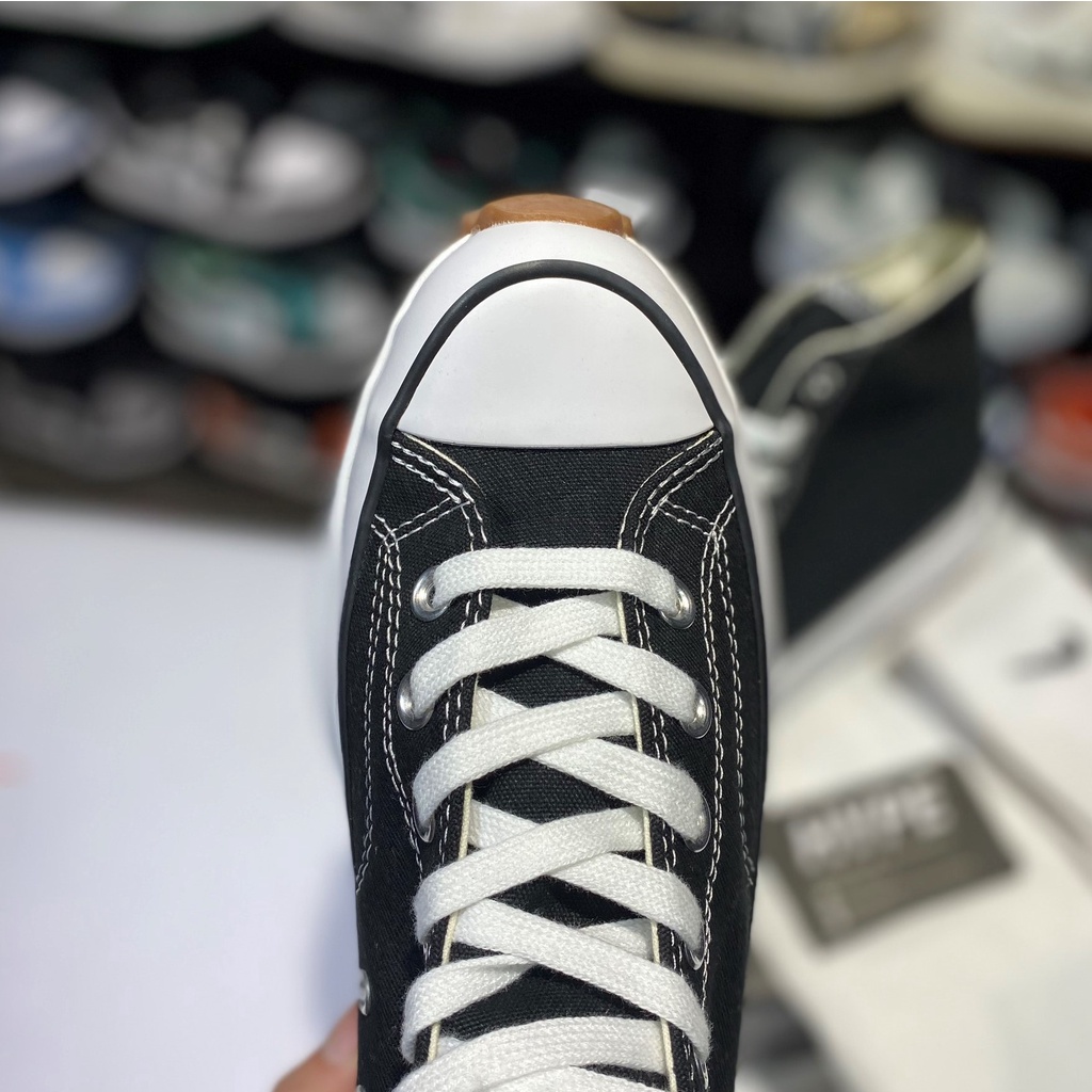 Giày sneaker nam nữ cổ cao : Converse Run Star Hike Hi Black/ White | Phiên bản 1:1 .