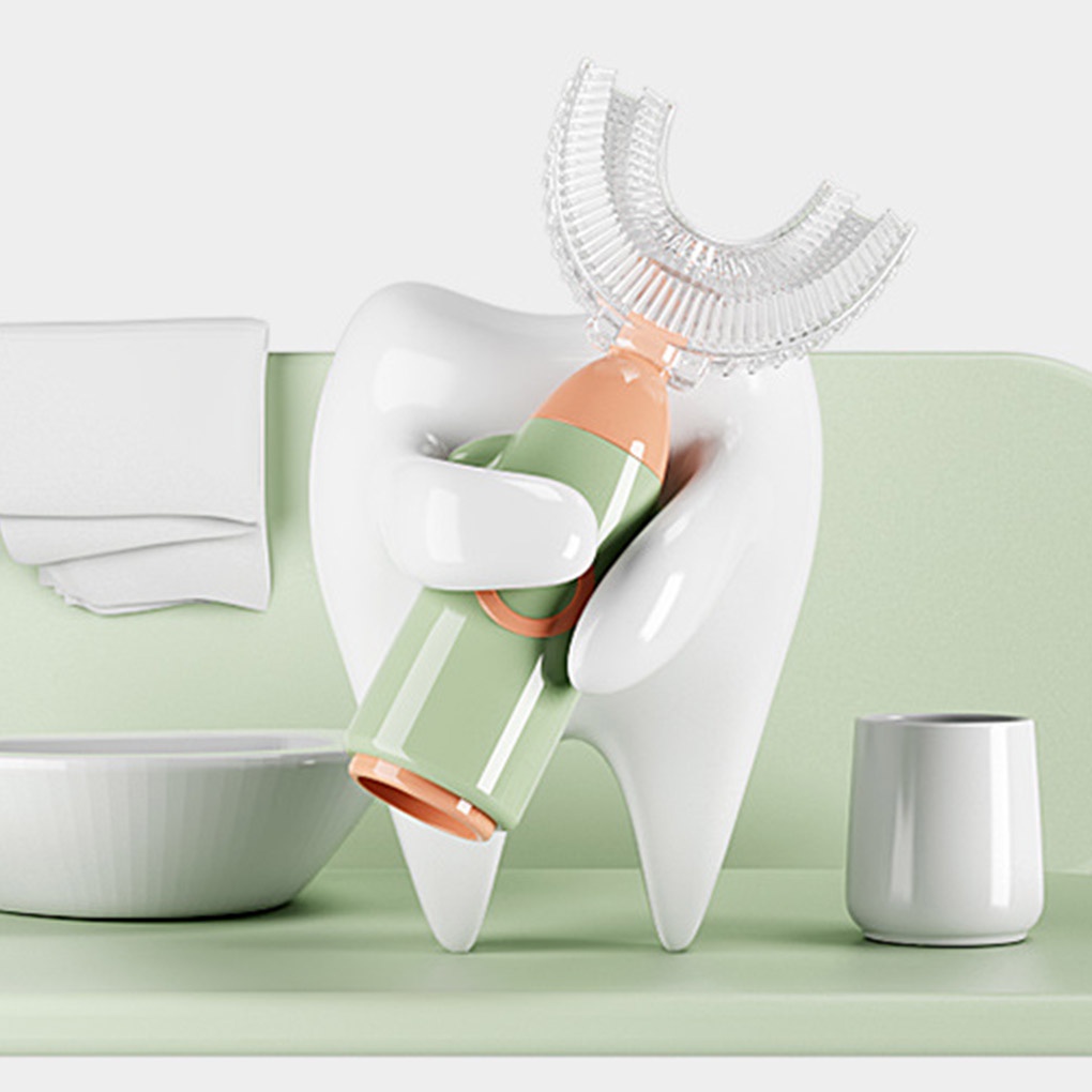 [House]PP Toothbrush Portable U Shape Safe Cute Hand Type Colorful Manual Boys Girls Tooth Brush Indoor Home Toilet