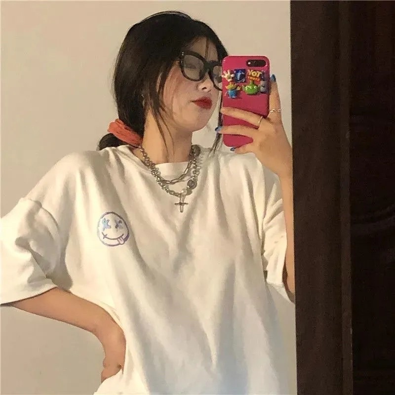 Áo Thun Tay Lỡ 100% Cotton Nam Nữ Unisex