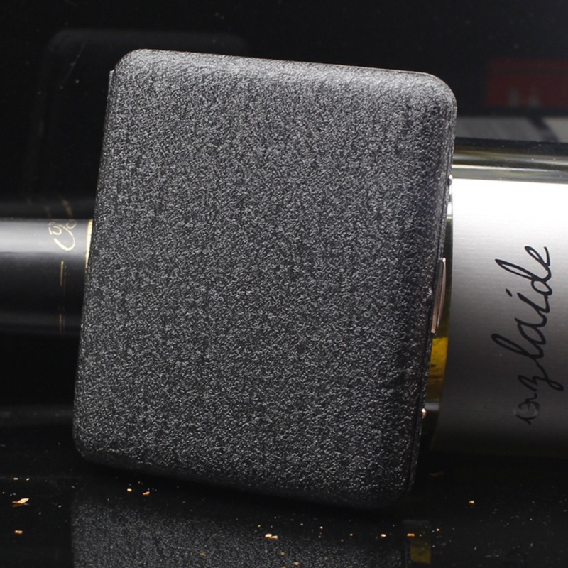 Vonl black matte cigarette for case metal clamshell cigarette box for creative cigare