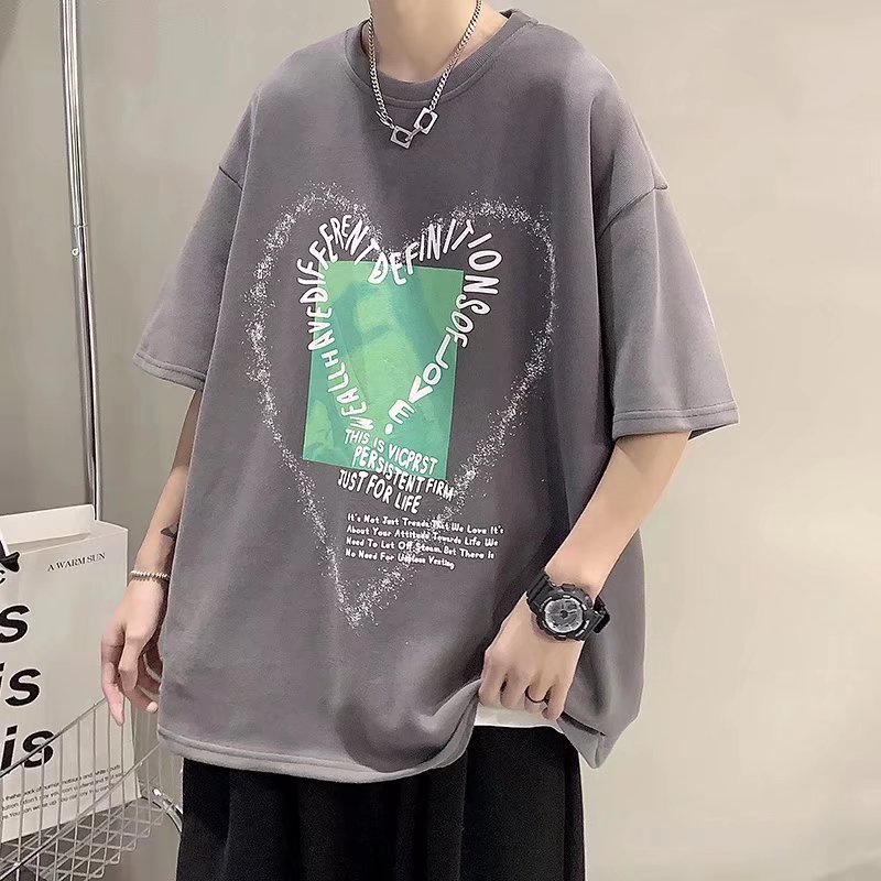 Áo Thun Tay Ngắn Dáng Rộng In Họa Tiết Hoạt Hình Phong Cách Hàn Quốc Thời Trang Mùa Hè Cho Nam Và Nữ