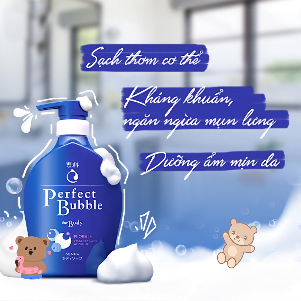 Sữa tắm dưỡng ẩm Senka Perfect Bubble for Body 500ml