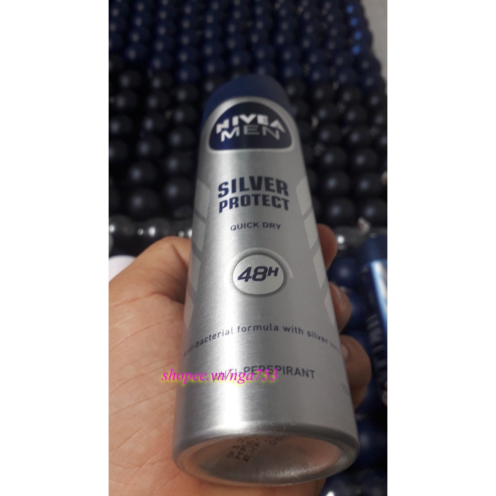 Xịt ngăn mùi Nivea Men Silver Protect 150ml phân tử bạc 100% chính hãng. shop 99K cung cấp và bảo trợ.