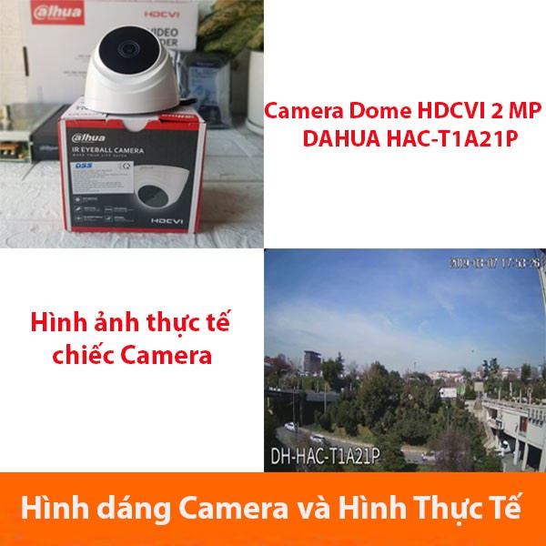 Camera giám sát DAHUA HAC-T1A21P HDCVI 2MP Tính năng chính chống ngược sáng,hình ảnh sắc nét,chống thấm nước- BH 24TH