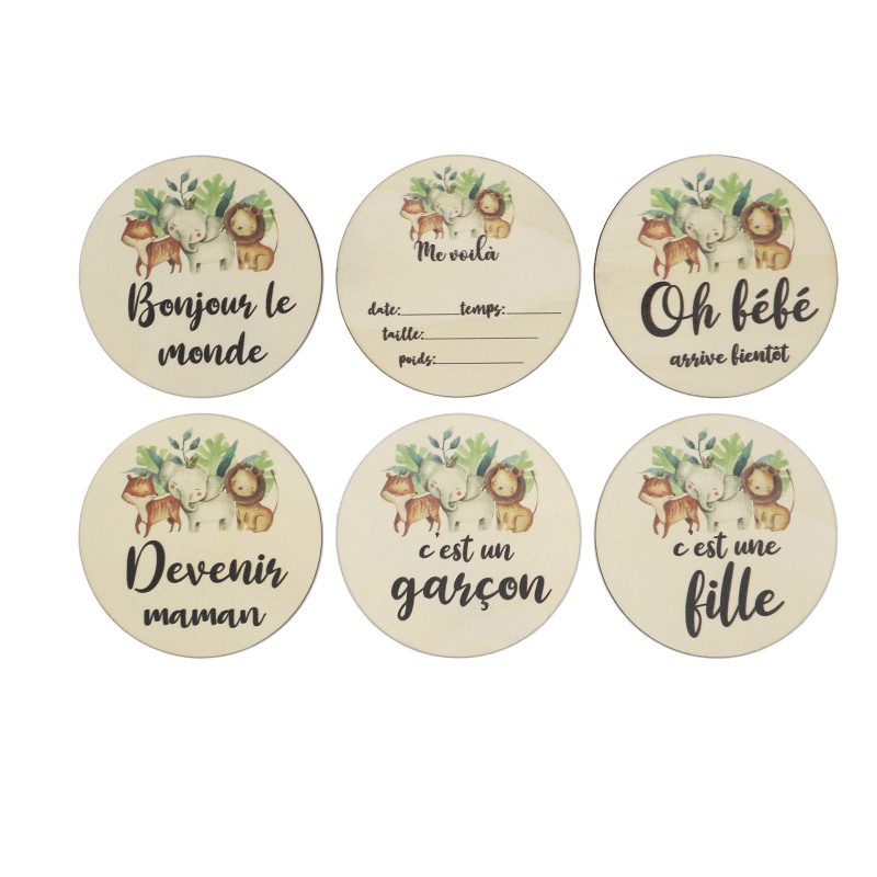 Set 6 Tấm Thẻ Đánh Dấu Cột Mốc Phát Triển Theo Tháng Làm Phụ Kiện Chụp Ảnh Kỷ Niệm Cho Bé Sơ Sinh