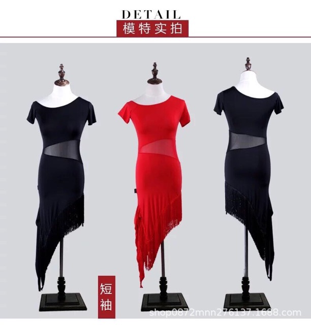 Đầm khiêu vũ latin vạt chéo