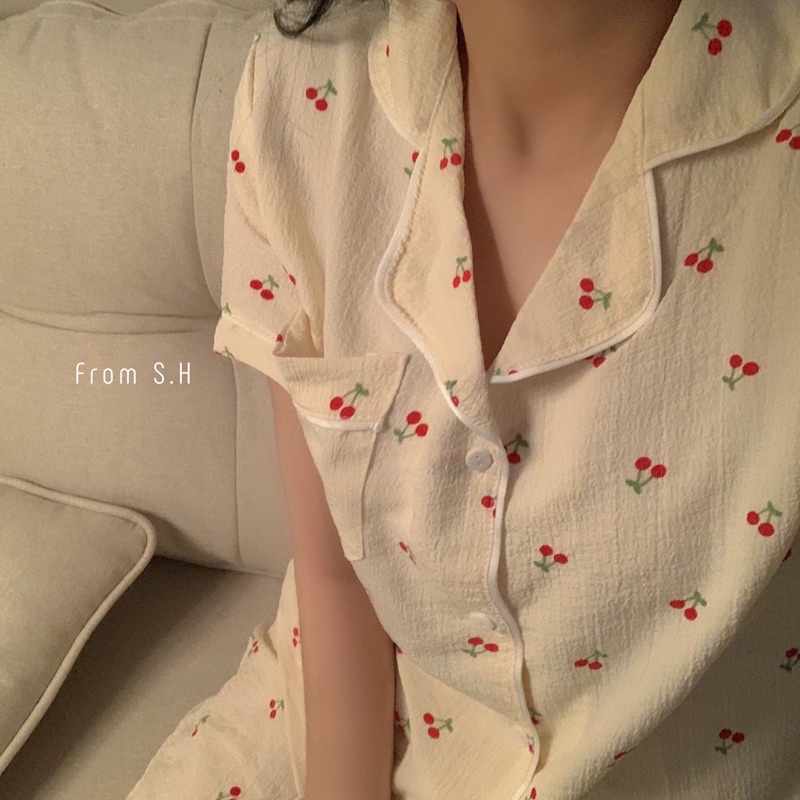 [SẴN HÀNG/ẢNH THẬT] Bộ đũi xốp xô đũi pijama tay ngắn quần dài mặc nhà cực cute