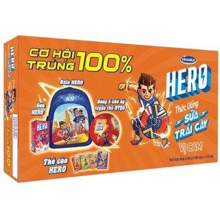 Thùng 48 hộp sữa trái cây HERO vị dâu, cam 110ml