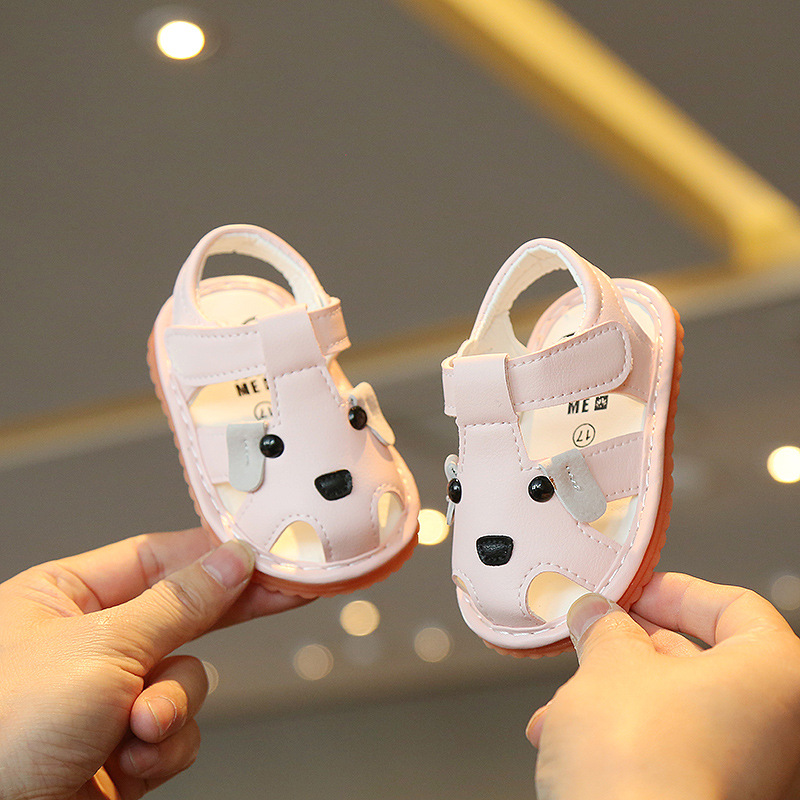 Giày sandal SANTIKUN tập đi chống trượt có âm thanh xinh xắn dành cho bé trai và bé gái