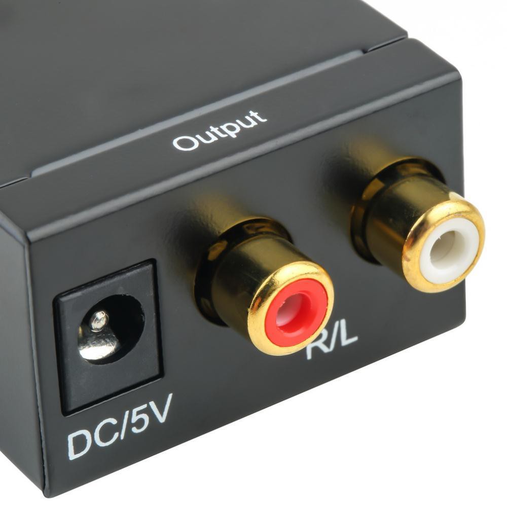 Bộ Chuyển Cáp Quang ra AV AUDIO (Digital to Analog) kèm Nguồn Cấp Adapter