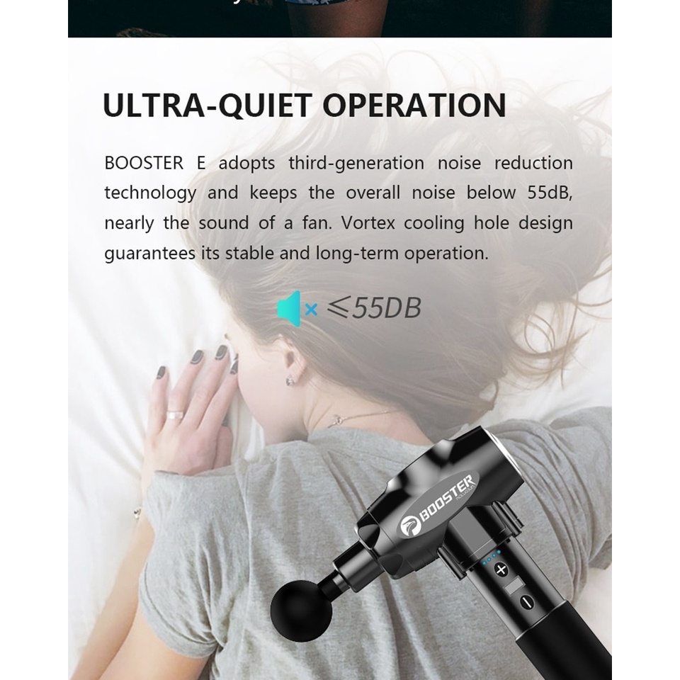 Súng Massage Booster E NEW - 6 Đầu cắm - 9 mức độ - Công suất 135W - Chính hãng bảo hành 12 tháng