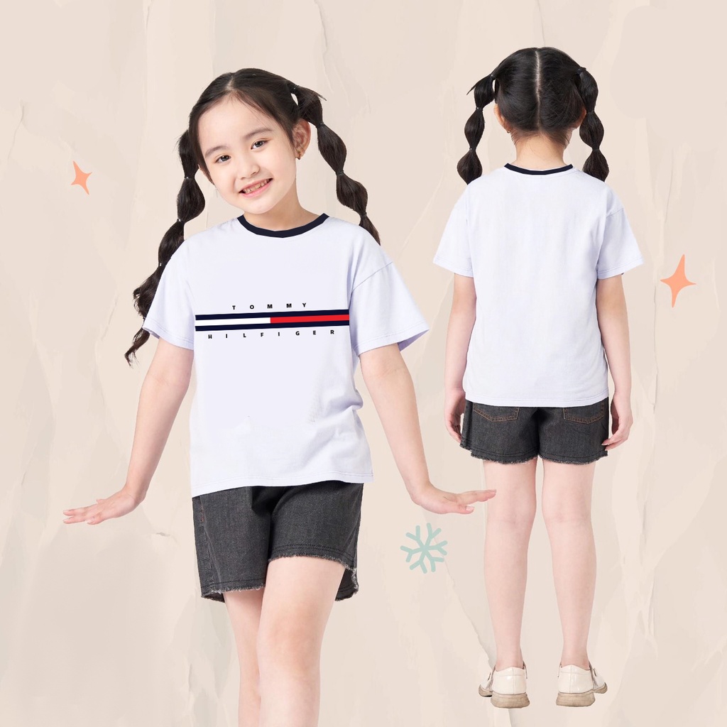 Áo phông bé trai trơn cộc tay cho bé gái ALALA chất coton 9-40kg