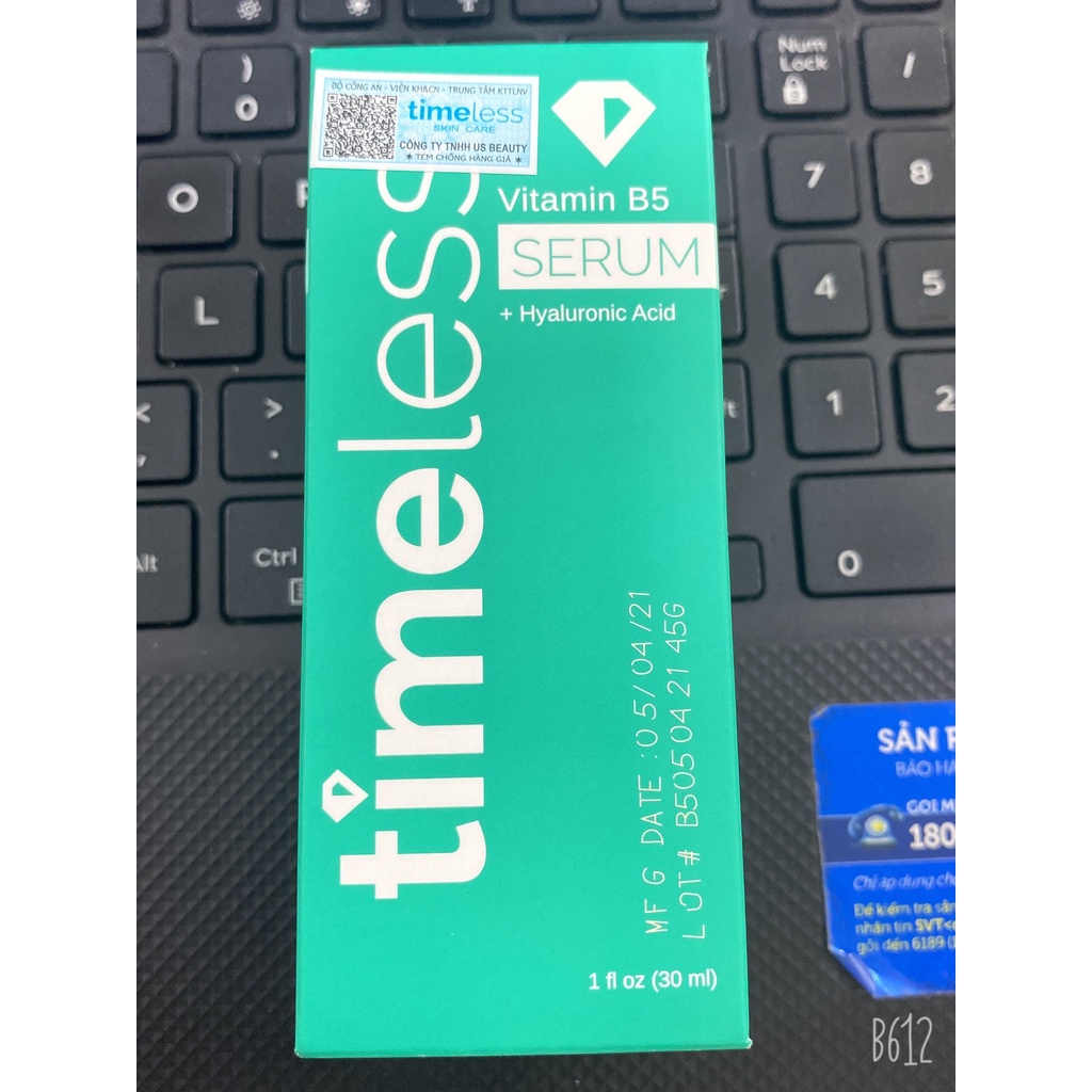 Serum Timeless Vitamin B5 Làm Dịu &amp; Phục Hồi Da 30ml