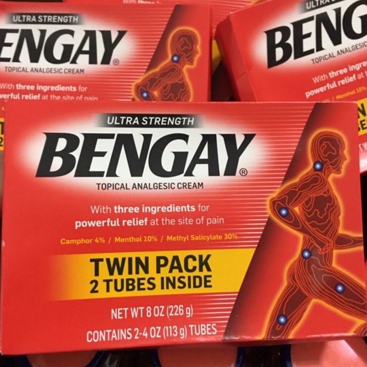 Kem xoa bóp giảm đau nhức BENGAY Ultra Strength Topical Analgesic Cream (2 tuýp x 113g)