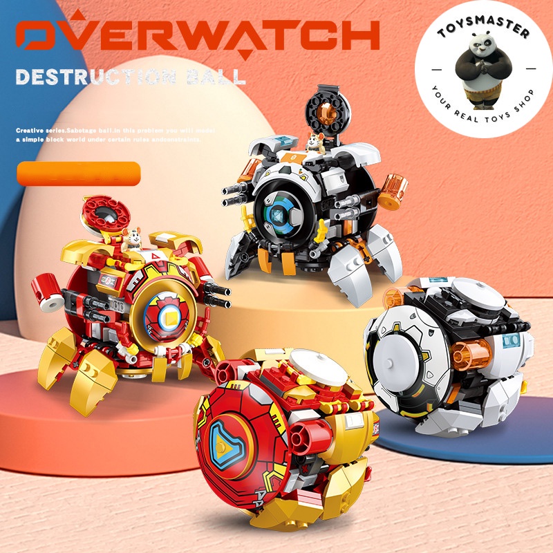 Đồ Chơi Lắp Ráp Xếp Hình Mô Hình Robot Chuột Máy Overwatch Wrecking Ball Mech 12in1 Với 200+ Mảnh Ghép