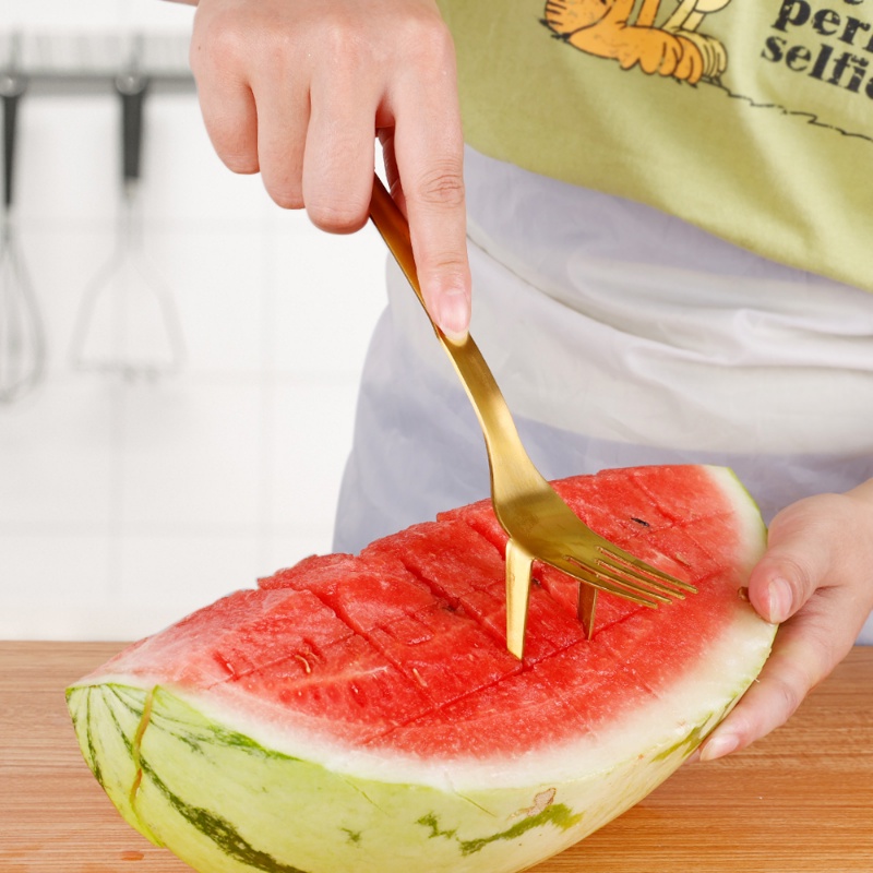 Nĩa Ăn Trái Cây 2 Trong 1 Đa Năng Bằng Thép Không Gỉ