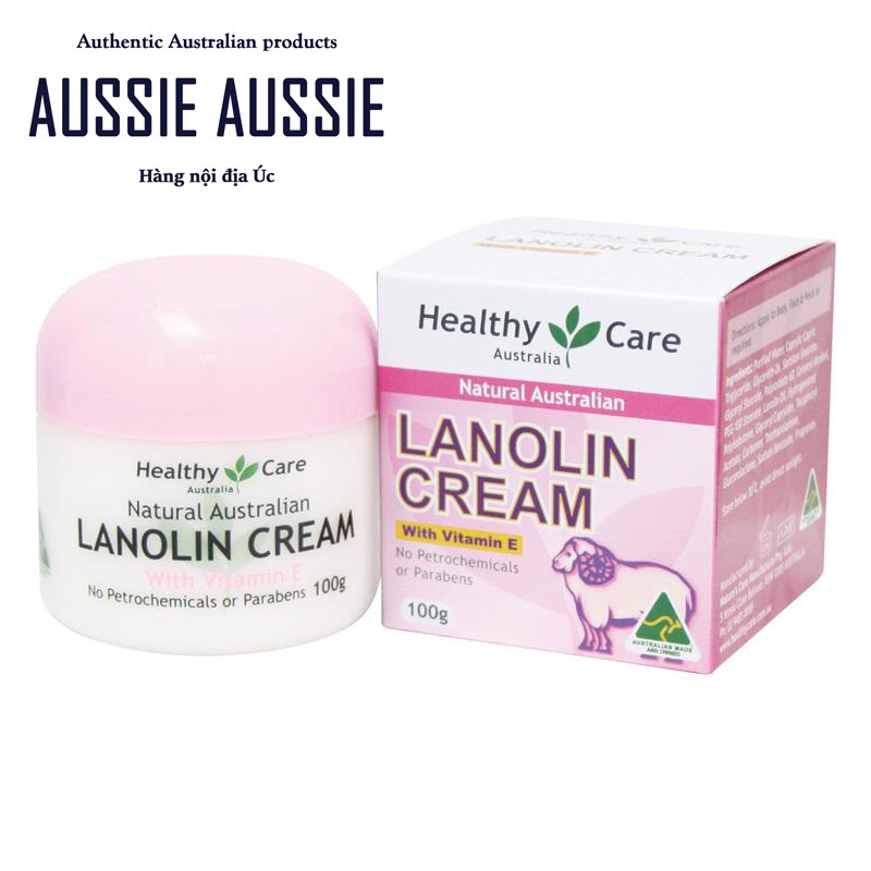 Kem dưỡng da nhau thai cừu mỡ cừu Healthy Care Lanolin Cream 30g 100g (các loại) aussie.vn