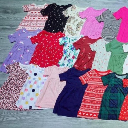 Váy bé gái, váy old navy chất cotton bé gái xinh xắn mùa hẹ thoáng mát, hàng xất dư [ size 3m-5y ]