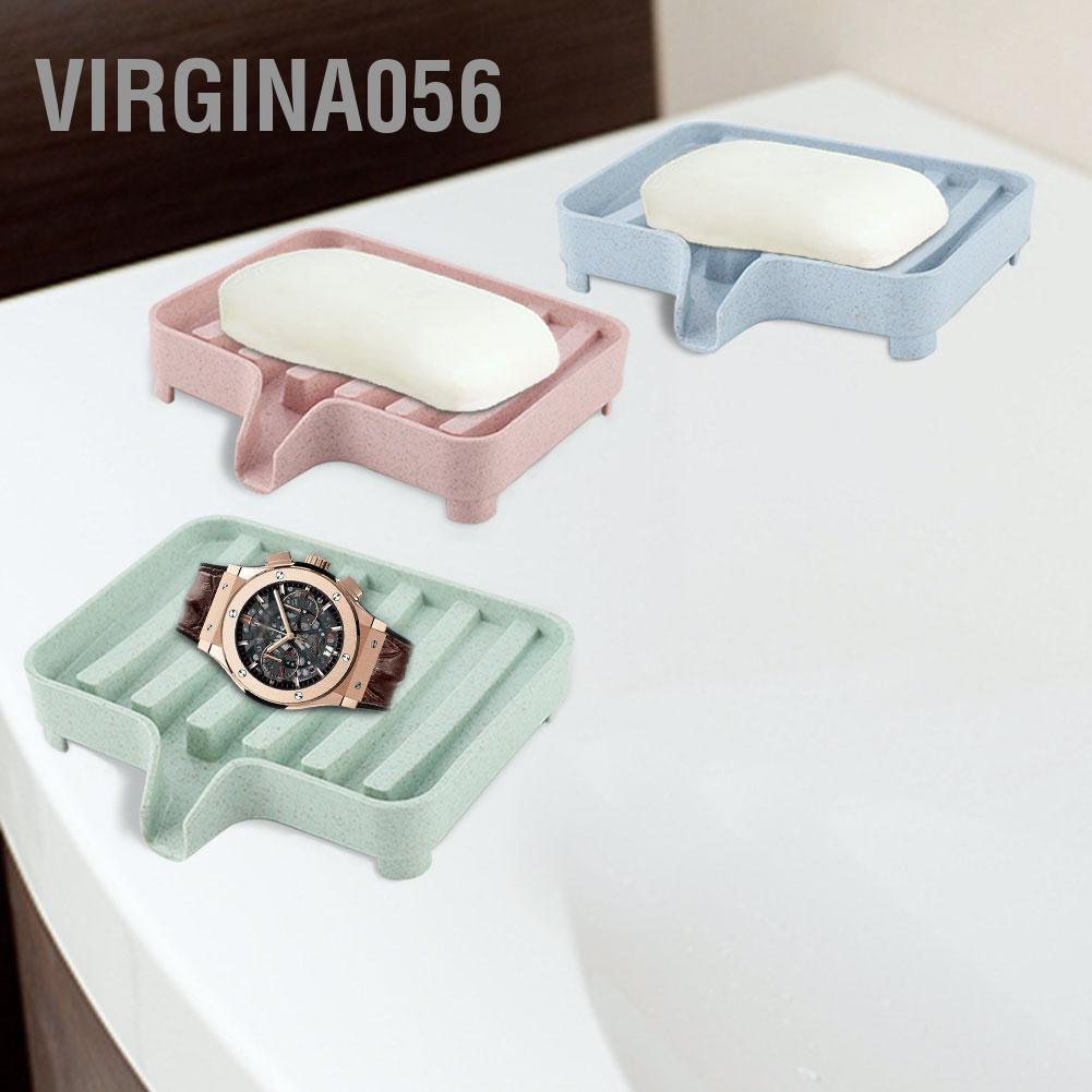 Virgina056 Virgina056 Rơm lúa mì Xà phòng Bọt biển Hệ thống thoát nước Hộp lưu trữ Phòng tắm Nhà bếp