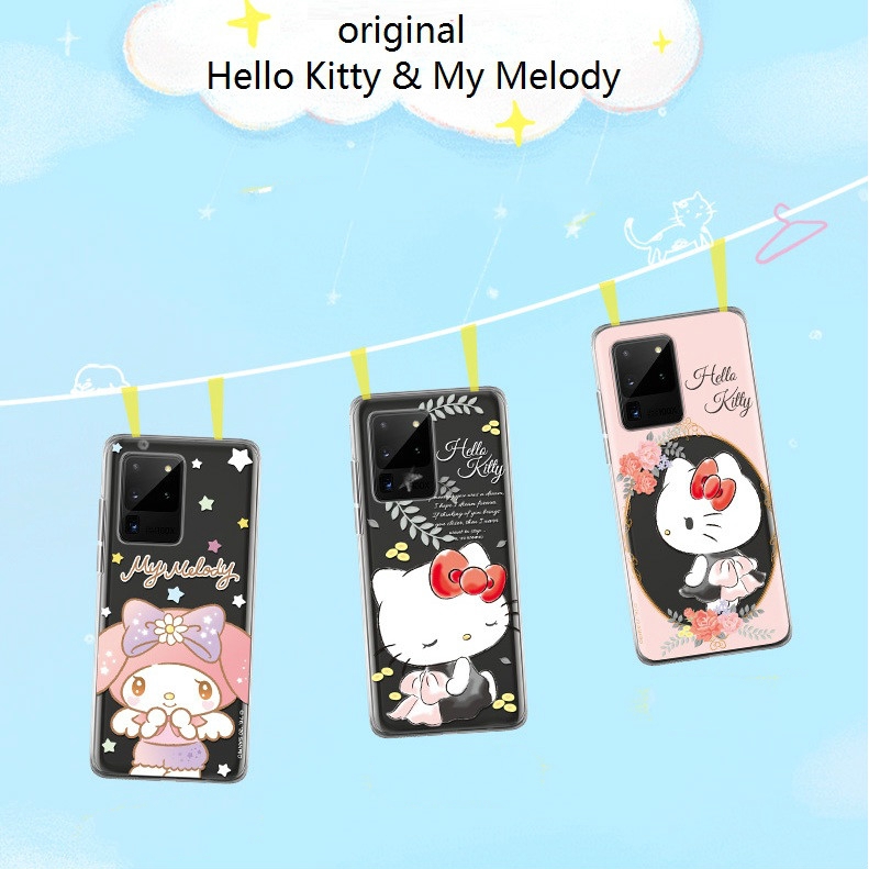 Ốp Lưng Mềm Trong Suốt In Hình Hello Kitty & My Melody Cho Samsung Galaxy S20 S20 Plus S20 Ultra