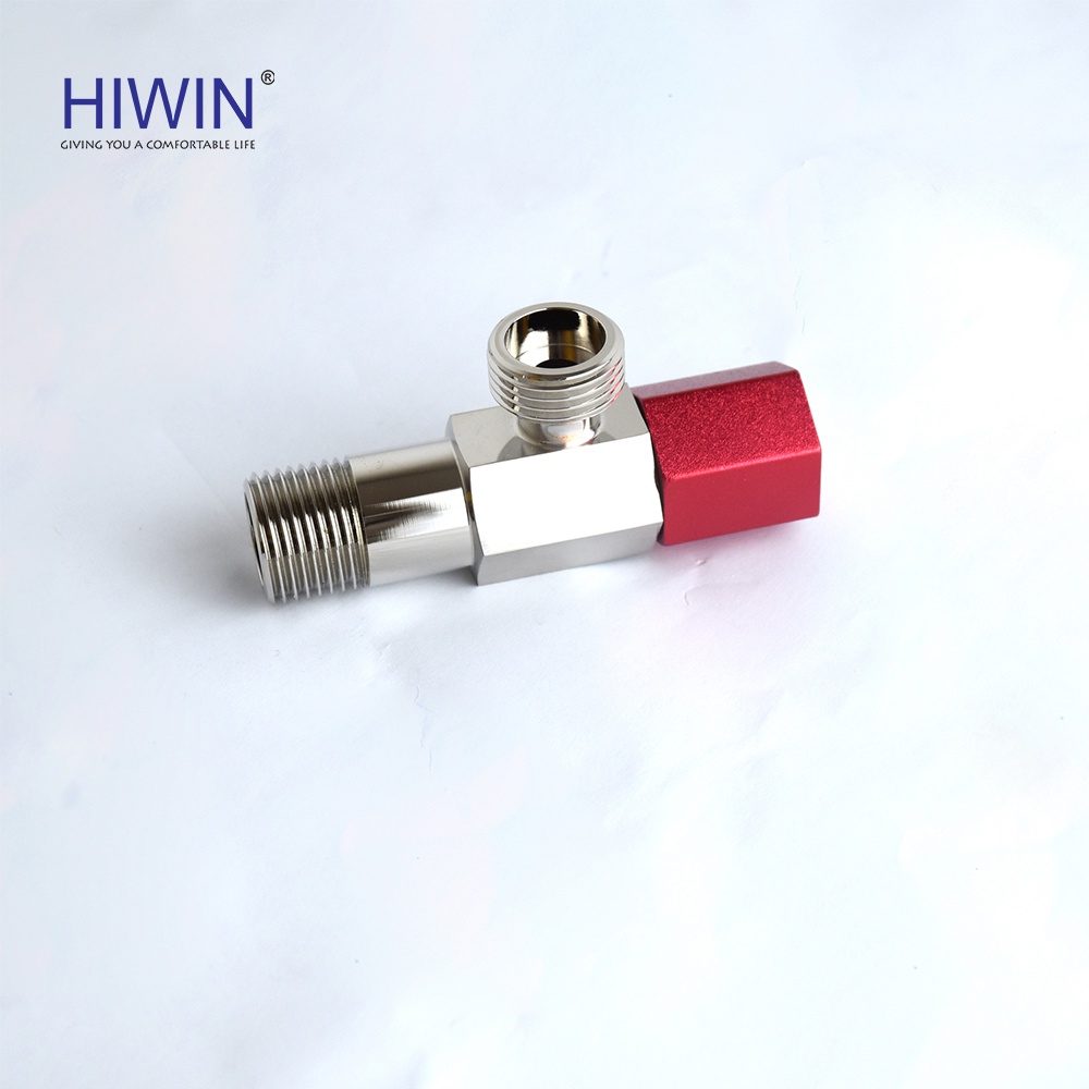 Van T chia nước vòi sen vòi xịt, van giảm áp lực nước chất liệu đồng mặt gương HIWIN JF-3062H