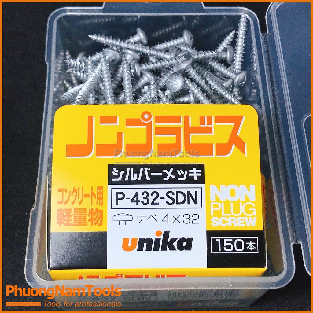 Hộp vít Unika bắt bê tông, tường 4x32mm đầu dù, không cần dùng tắc kê.