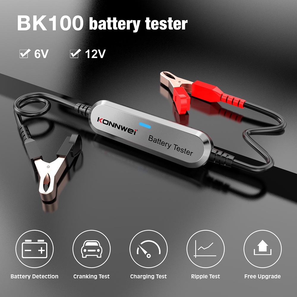 Thiết Bị Kiểm Tra Tải Ắc Quy Xe Hơi KONNWEI BK100 12V BT Cho IOS / Android 6V 12V for Toyota