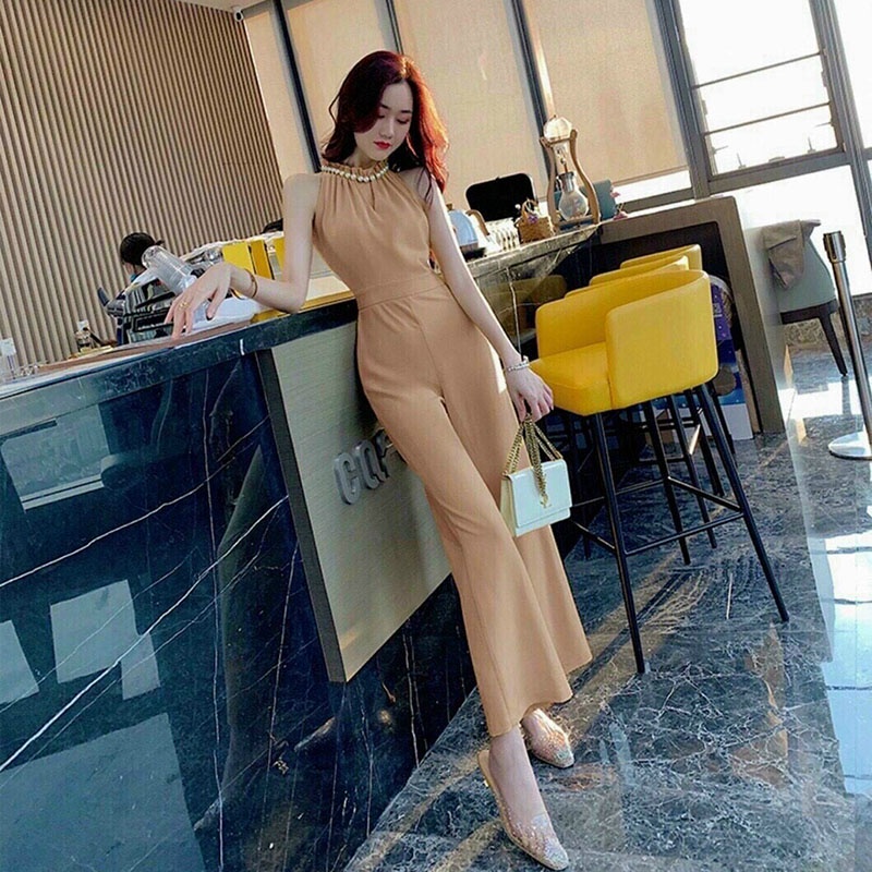 Jumpsuits Cổ Giọt Nước Kết Cườm (Kèm Video Hình Thật)