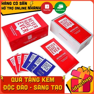 Bộ bài chơi game nhóm vui nhộn never have i ever boargame, đồ choi nhóm, quà tặng