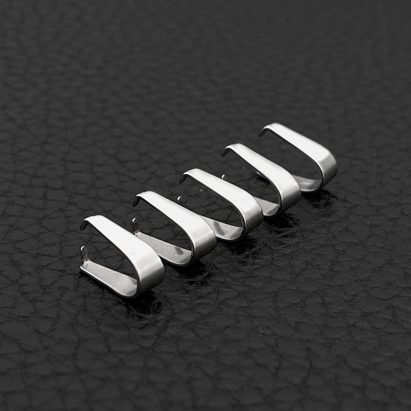 Móc khóa kẹp mặt dây chuyền chắc chắn inox thép không gỉ, không đen